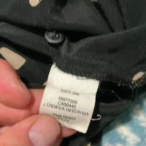 Madewell 100% silk polkadot and HEART button-down long sleeve blouse XXS - Picture 6 of 6